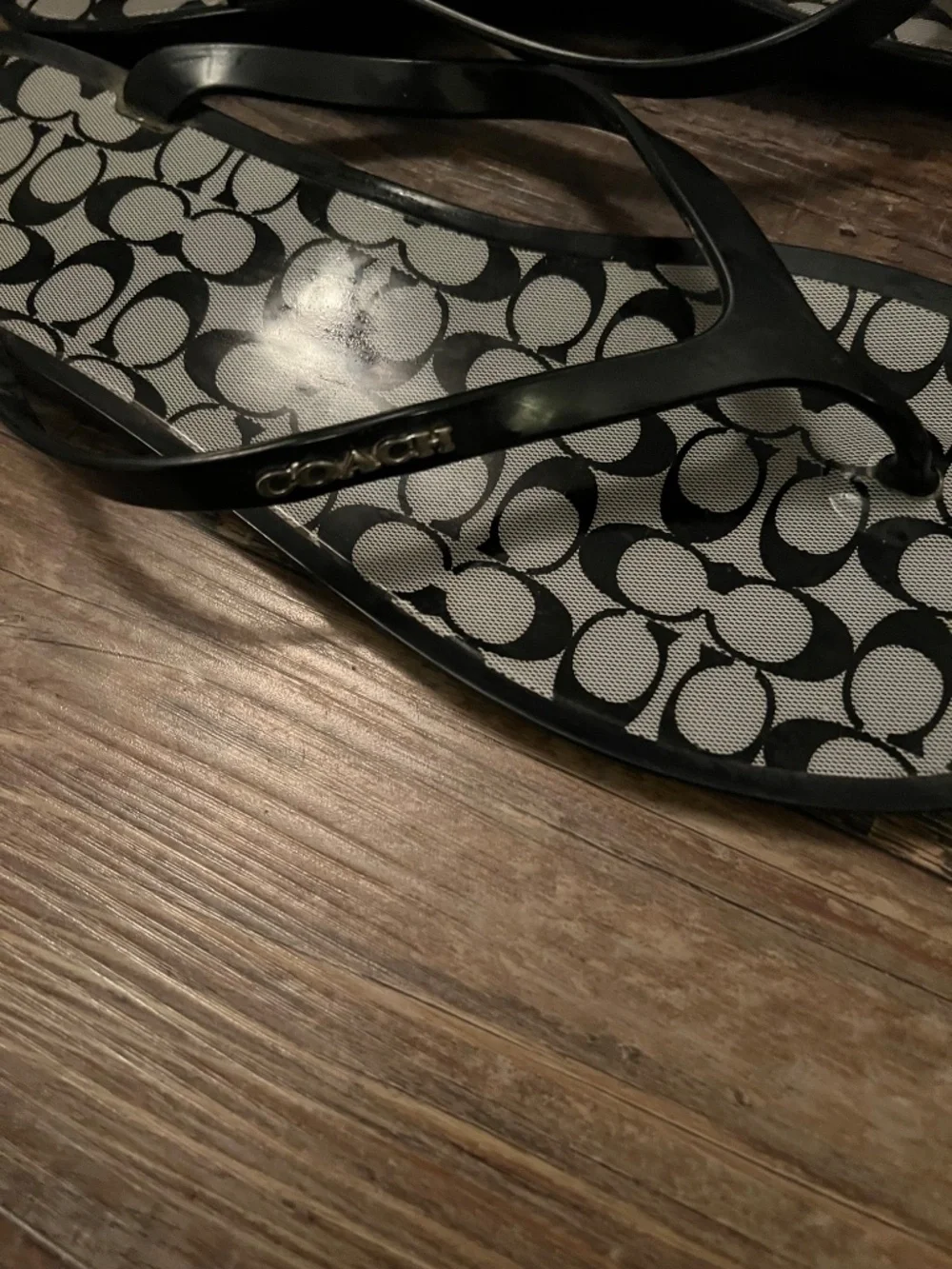Coach Jelly Sandals Size 11 Black&Gray